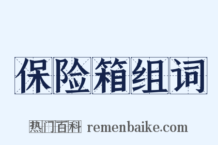 保险箱组词是什么意思的图片